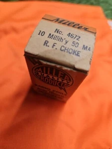 Miller No 4672 10 Microh'y 50MA RF Choke NOS - Picture 1 of 3
