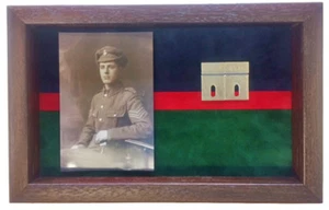 Royal Welsh Medal Display Case With Photograph For 3 - 4 Medals. Black Frame - Picture 1 of 5