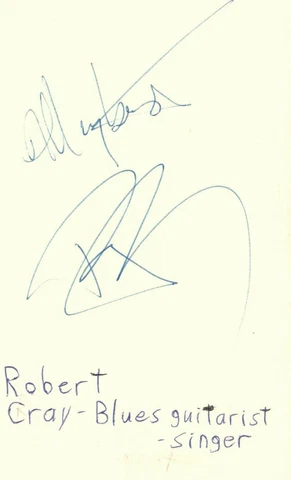Robert Cray Singer Blues Guitarist Music Signed Index Card JSA COA Cover