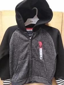 U.S Polo Assn Boys Hooded Jacket S (8) M (10-12) L (14-16)  XL-(18) Black - Picture 1 of 8