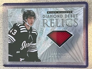 Luke Hughes Diamond Debut Relics 2023-24 UD Black Diamond #DD-LH - Picture 1 of 2