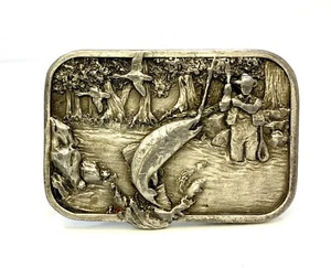 Zinn Siskiyou Leder & Schnalle Williams Oregon Gürtelschnalle M10 Angeln Kunst - Bild 1 von 4