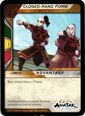 Quick Strike Avatar the Last Airbender Closed-Hand Form Regular Single Card - Image 1 of 2