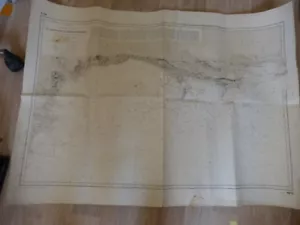 carte hydrographique de la marine de start point au cheval des needles (car01) - Photo 1/5