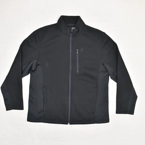 Izod Men's Full Zip Basic Jacket Polyester Black Size M Advantage Performance - Picture 1 of 8