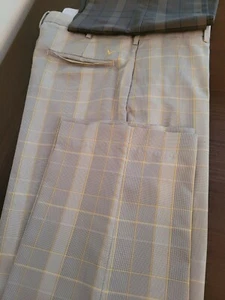Two Pair of Callaway Performance Slim-Fit Golf Pants 32x34 in Plaid Pattern - Picture 1 of 5