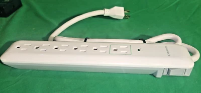 Monoprice 6 Outlet Surge Protector Power Strip w 3ft cord, 15A, 110V, UL listed - Image 1 of 4