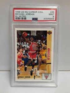 Michael Jordan 1998 UD MJ Karrieresammlung MJ Retro Karte # 29 bewertet PSA 9 NEUWERTIG - Bild 1 von 3