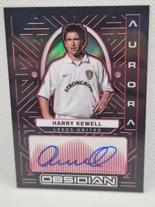 #/25 Harry Kewell Australia Leeds 2022-23 Panini Obsidian Aurora Autograph Red! - Picture 1 of 6