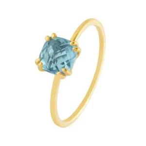 Anello Topazio Azzurro Stroili Oro Giallo 375% 9 KT nr 14 cod. 1419197 - Imagen 1 de 6