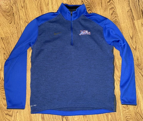 Nike Dri Fit Tulsa Golden Hurricanes Mens 1/4 Zip Pullover Medium Cover