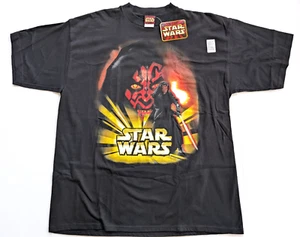 Camisa De Colección Star Wars Darth Maul Para Hombres XL Amenaza Fantasma Nueva Con Etiquetas Negra Años 90 - Imagen 1 de 7