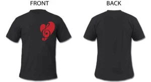 T Shirt Music Heart - Picture 1 of 4