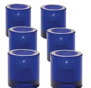 (6er Pack) Teekerzenhalter Kobaltblau Juwel, Hollowick 5140CBLJ für HD-8 - Bild 1 von 6