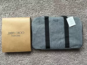 2024 Brand New Jimmy Choo Parfums Duffle Overnight Bag w/ Tags Gray Black NWT - Picture 1 of 5