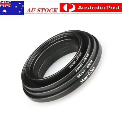 34mm-37mm,34mm-46mm,34mm-49mm,34mm-52mm, 34mm-55mm,34mm-58mm Step Up Rings - image 1 of 2