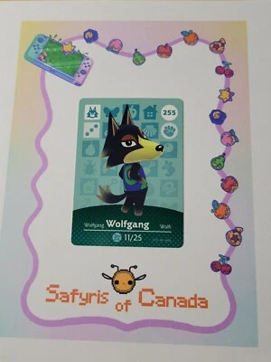 Tarjeta Amiibo Wolfgang #255 Animal Crossing Auténtica Nunca Escaneada Foto 1 de 3