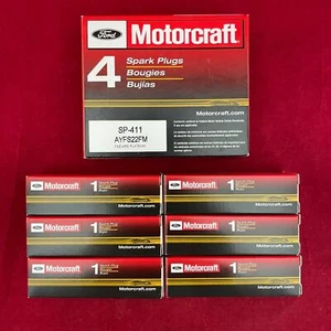 Set of 6: New OEM Ford Motorcraft Finewire Platinum Spark Plugs SP-411X AYFS22FM - Picture 1 of 1