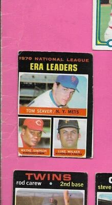 1971 OPC O PEE CHEE #68 ERA Leaders Tom Seaver Walker Simpson - Image 1 of 2