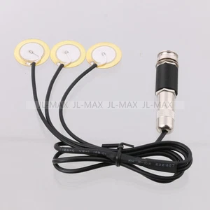 Pickup Piezo Microphone Contact 3 in 1 for Guitar Violin Ukulele w/ End Pin Jack - Picture 1 of 3