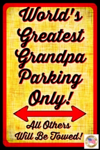 ¡SOLO ESTACIONAMIENTO PARA ABUELO MÁS GRANDE DEL MUNDO! LETRERO DE METAL 8""X12"" EE. UU. GARAJE CUEVA - Imagen 1 de 1