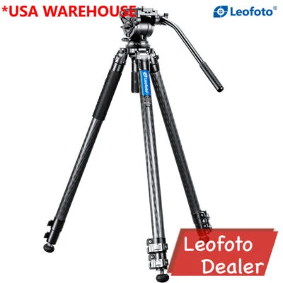 Leofoto LVM-323C+BV-10 Carbon Fiber Video Tripod Kit with 75mm Bowl - Image 1 of 4