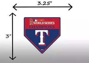 Texas Rangers World Series Champions 2023 3.25" x 3" Vinyl Sticker - Picture 1 of 2