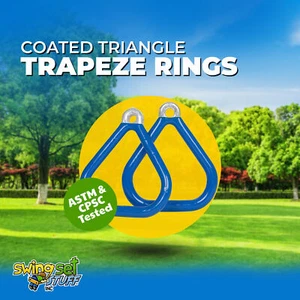 SET ALTALENA ROBA ANELLI TRAPEZIO TRIANGOLO RIVESTITI COMMERCIALI BLU (COPPIA) bambino 0017 - Foto 1 di 8