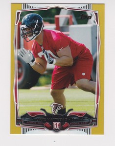 2014 Topps Football Gold Parallel RC Rookie #345 Jake Matthews 80/2014