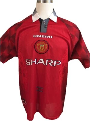 茵宝男式曼联足球短袖 S/S 衬衫纽扣 XL 英格兰 — 第 1/4 张图片