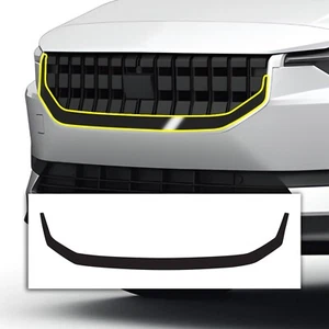 Fits Polestar 2 Front Grille Chrome Delete Decal Blackout Vinyl Trim - Picture 1 of 6