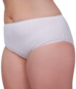 6 Slip calibrati taglie forti donna 100% cotone mutande ottava sedicesima - Imagen 1 de 1