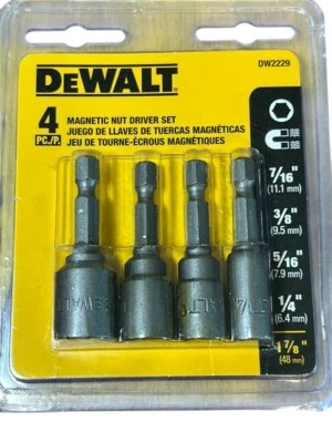Dewalt Magnetic Nut Driver Set 4 Pack Metal DW2229 Power Tool Home Garage - Image 1 of 4