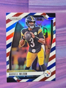2024 Prizm Russell Wilson rosso bianco blu #240 Pittsburgh Steelers - Foto 1 di 2