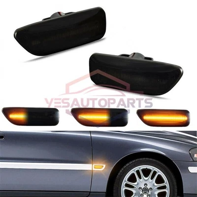 For Volvo XC90 S60 S80 V70 LED Side Marker Fender Turn Signal Lights 2001-2009 - Image 1 of 4