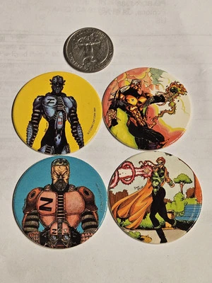 1994 Vintage Z Comic Cap Milkcap POG Set-4 Cardboard Unused New Excellent Cond. - Image 1 of 3
