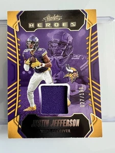 2023 Panini Absolute Justin Jefferson Heroes PATCH #/199 Card - Picture 1 of 7