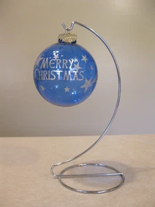 Bronner's "BUON NATALE", con scatola ornamento stelle e glitter BLU 3,5" x 3" - Foto 1 di 7