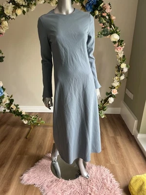 TED BAKER Midi платье женщин TB 2 UK 10 утка яйцо синий с подкладкой шерстяная смесь новый - Изображение 1 из 4