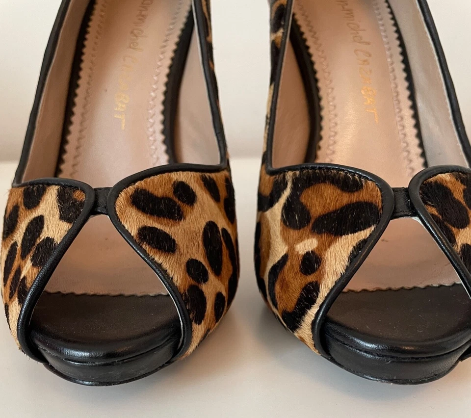 Jean-Michel Cazabat 37.5 OPAL Pelo de Poni Punta abierta Plataforma Bomba Leopardo En Caja  Foto 1 de 4