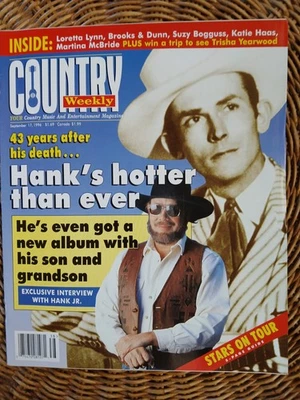 Country Weekly Magazine September 1996 Hank Williams Cover - Image 1 of 2