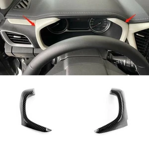 2X Carbon Fiber Front Dashboard Frame Cover Trim For Isuzu D-Max Dmax 2021 2022 - Imagen 1 de 7