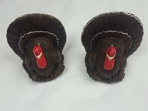 Vintage Wax Turkey Thanksgiving Candles / Bookends   - Picture 1 of 7