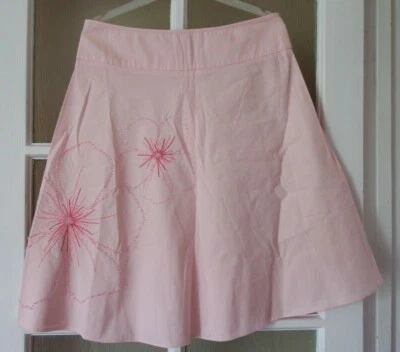 LADIES JOHN ROCHA PINK 100% COTTON SKIRT SIZE 12 IN EXCELLENT CONDITION - Image 1 of 4