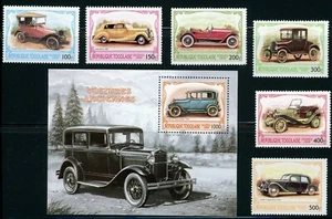 Togo Sc 1882H-N Ss Antique Automobiles 1913 Peugeot Bebe, Rolls-Royce, 1921Stutz - Picture 1 of 10