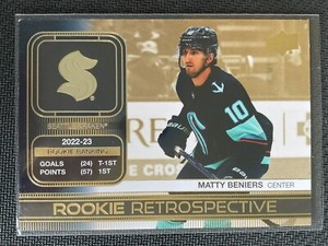 Matty Beniers 2023-24 Upper Deck Rookie Retrospective Gold Parallel #RR-11