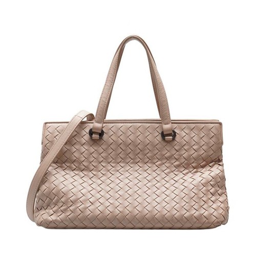 Borsa shopper Bottega Veneta beige intrecciata Capri