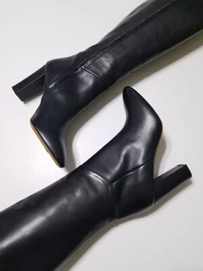 NIB Vince Vita Leather Knee High Tall Boots in Black Size 8.5, 9, 9.5, 10 $595 - Picture 1 of 23