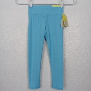All In Motion Leggings Girls XS 4-5 Sky Blue L18 MidRise UPF50 Comfort Waist NWT - Picture 1 of 9