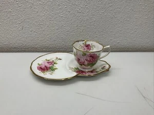 Royal Albert American Beauty Dessert Snack Plate & Cup Set - Picture 1 of 9